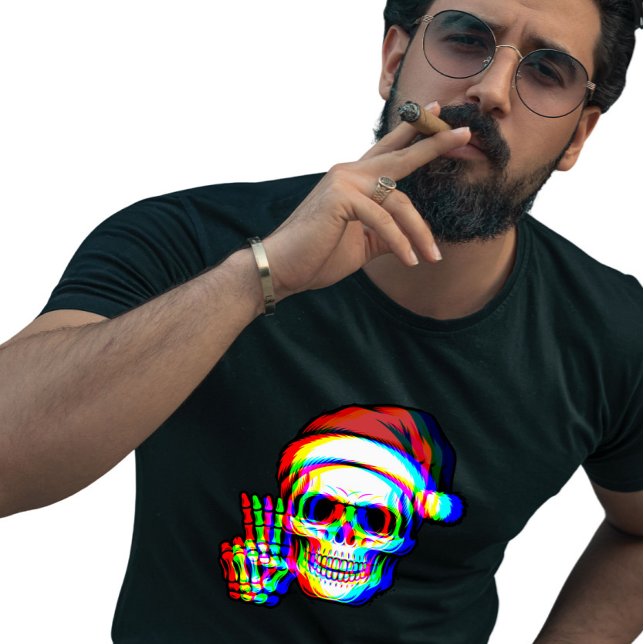 Camiseta Psicodélica RGB Ilusional Papais noeis Trippy Nata (Criador carregado)