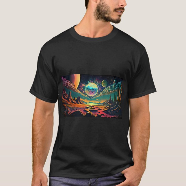 Camiseta Psicodélico espacial (Frente)