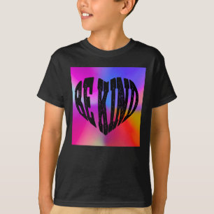 Camiseta Psicodélico Seja Design de Coração Bonita - Arco-Í