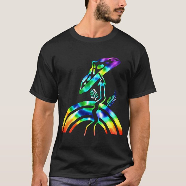 Camiseta Psicodélico Tie Dye Mushroom Trippy Rainbow Sweat (Frente)