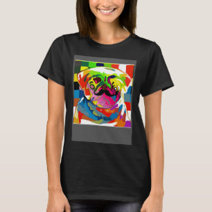 Camiseta Psicodélico Trippy Mustache Pug