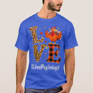 Camiseta Psicóloga da Escola Ama Ação de Graças Leopard Tur