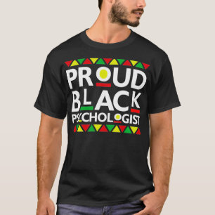 Camiseta Psicóloga negra orgulhosa História Afro-Americana