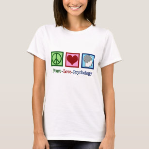 Camiseta Psicólogo bonito da psicologia do amor da paz