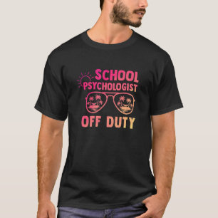 Camiseta Psicólogo Escolar Em Serviço No Dia Passado Da Ap