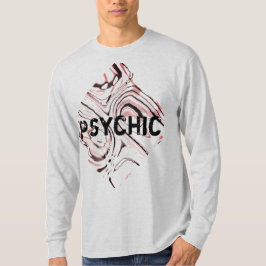 Camiseta "Psíquico" na Design Abstrato de Arte Preta Rosa