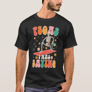 Camiseta Psoas Eu Estava Dizendo Skeleton Massage Therapist