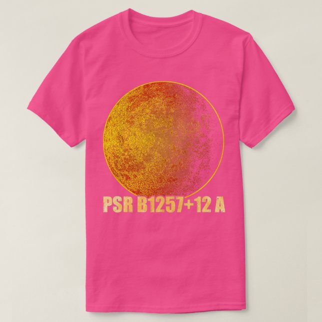 Camiseta PSR B125712 A Planeta Exoplaneta (Frente do Design)
