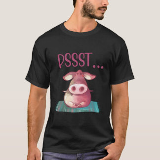 Camiseta Pssst Yoga Pig Cute Sow Fazendo Yoga