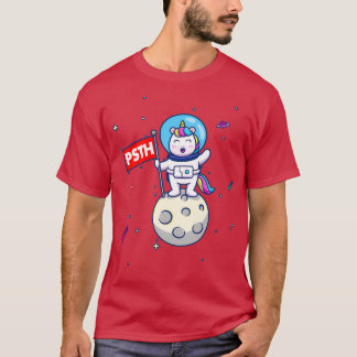Camiseta PSTH para o astronauta Unicórnio da Lua