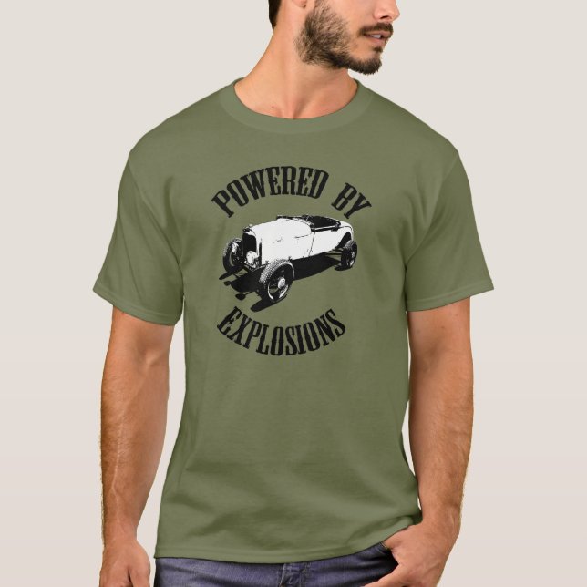 Camiseta "Psto hot rod pelas explosões" (Frente)