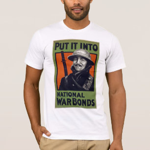 Camiseta Psto lhe em ligações de guerra nacionais