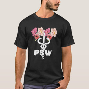 Camiseta Psw do Caduceus do Trabalhador de Suporte Pessoal