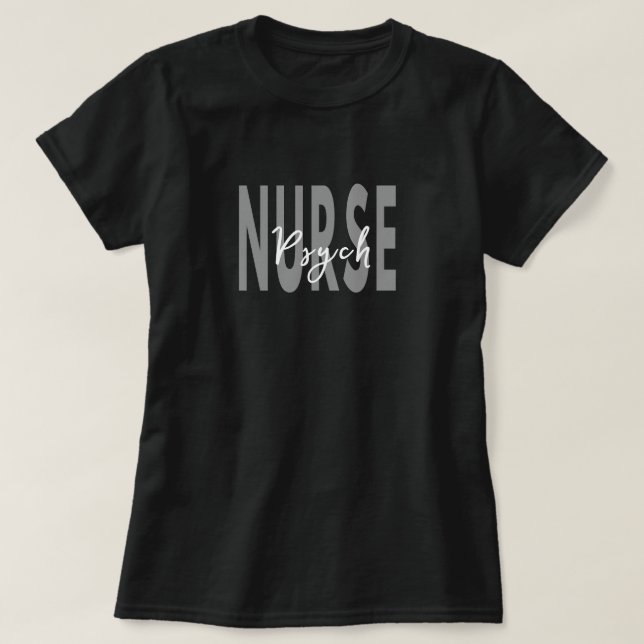 Camiseta Psych Psychiatric Nurse (Frente do Design)
