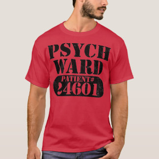 Camiseta Psych Ward Escapou Do Paciente Mental Halloween Co