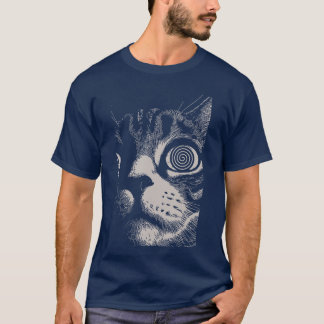 Camiseta Psychedelic Cat Gothic Art Funny Cat Gifts For Men