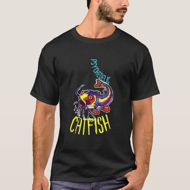 Camiseta Psychedelic Catfish Artwork 1 (Frente)