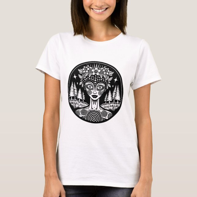 Camiseta Psychedelic Forest Deity (Frente)
