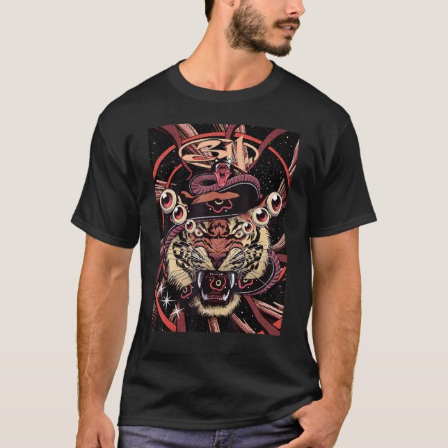 Camiseta Psychedelic Psytrance Mushroom Acid Surreal T (Frente)