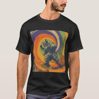 Camiseta Psychedelic Space Cat – Trippy Astronaut Poster
