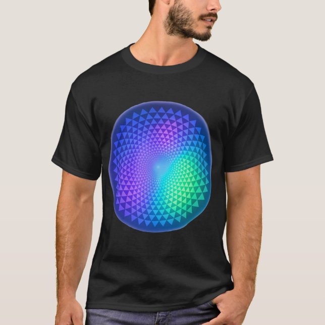 Camiseta Psychedelic Triangle Mandala Scales (Frente)