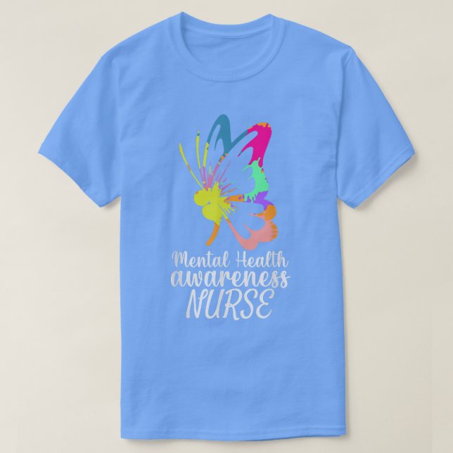 Camiseta Psychiatric Mental Health Awareness 2022 Nurse Pra (Frente do Design)