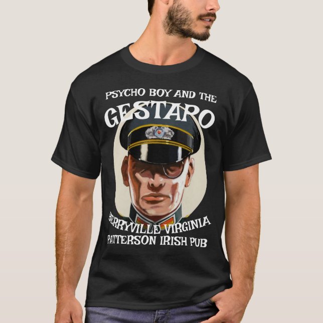 CAMISETA PSYCHO BOY AND GESTAPO PATTERSON IRISH PUB (Frente)