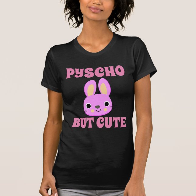 Camiseta PSYCHO MAS T-Shirts Negras, BUNNY, DE BUNNY (Frente)