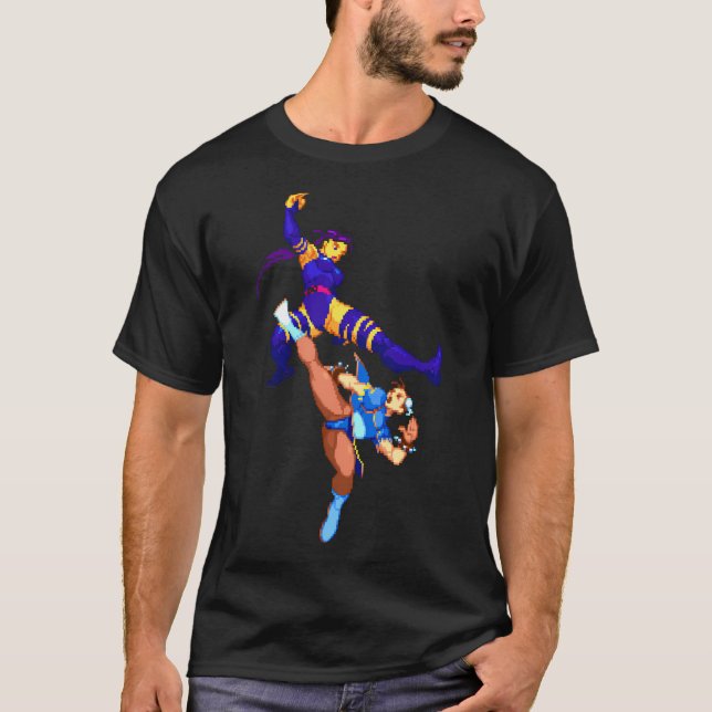 Camiseta Psylocke Vs Chun Li Mvc2 (Frente)