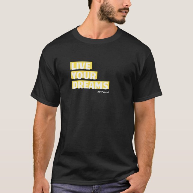 Camiseta PT Pintcast VIVE seus SONHOS (Frente)