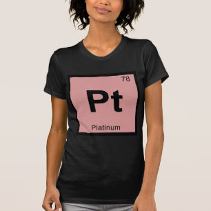 Camiseta Pt - Símbolo de Mesa Periódico de Química de Pl