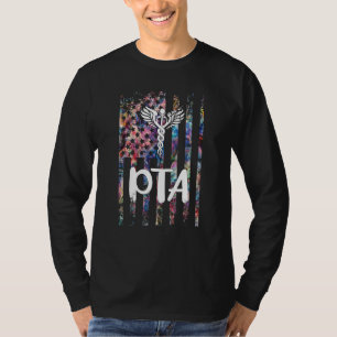 Camiseta Pta Terapista Americano Bandeira Terapêutica Físic