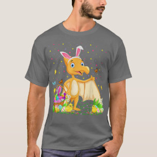 Camiseta Pterodactyl Bunny Ovo Caça Pterodactyl Bird Eas