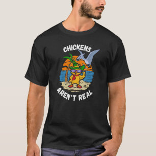 Camiseta Pterossauros Galinhas Voadoras Não São Ilhas Tropi