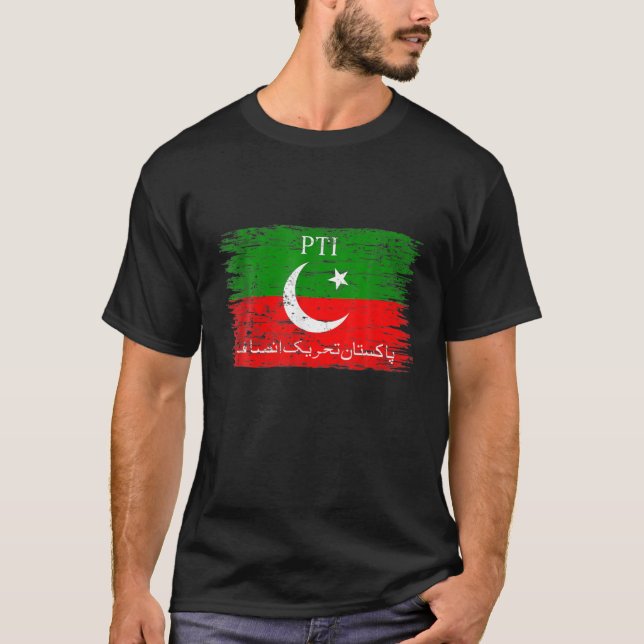 Camiseta PTI Flag Imran Khan Pakistan Flag Prid Pakistani (Frente)