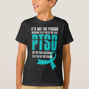 Camiseta PTSD Mês de Consciência Deixar Ir Apoiar Veteranos