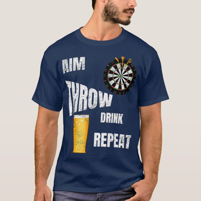 Camiseta Pub Darts Player Beer Beer Drker Maior (Frente)