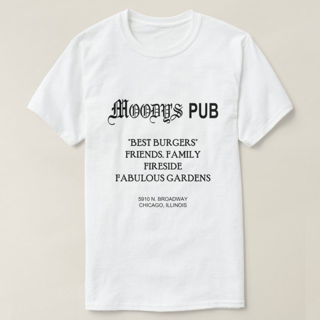 CAMISETA PUB DE MOODY, CHICAGO, IL (Frente do Design)