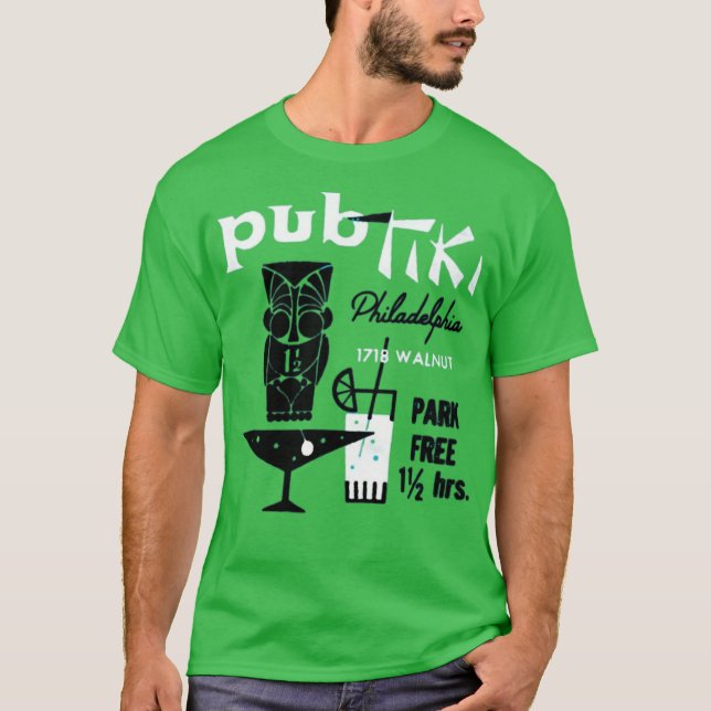 Camiseta Pub Tiki - Filadélfia, PA - Bar Vintage Tiki (Frente)