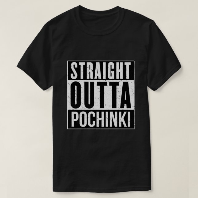 Camiseta PUBG - Straight Outta Pochinki Essential T-Shirt (Frente do Design)