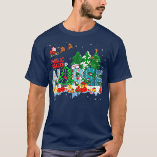 Camiseta Public Health Nurse Christmas Tree Stethoscope Nur