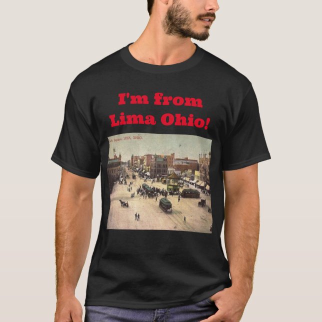 Camiseta Public Square, Lima, Ohio Vintage (Frente)