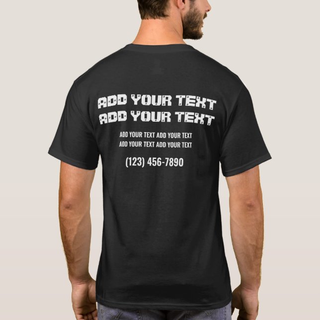 Camiseta Publicidade básica para empresas (Verso)