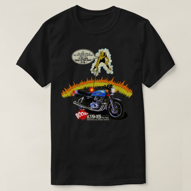 Camiseta Publicidade da Vintage Magazine 1978 GS 1000 (Frente do Design)