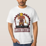 Camiseta Publicidade profissional da Ferramenta Construtor<br><div class="desc">Você é um profissional na indústria da construção? Prepare-se para promover sua empresa em estilo com a Camisa de publicidade profissional da Ferramenta Construtora de Construção. Esta camiseta divertida e moderna apresenta um logotipo animado de um homem da construção em macacões, capacete de duro e cinto de ferramentas! O título...</div>