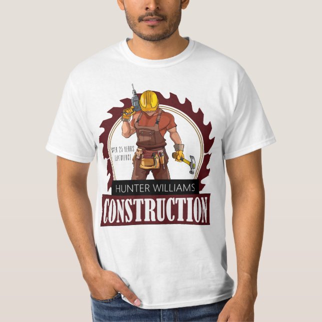 Camiseta Publicidade profissional da Ferramenta Construtor  (Frente)
