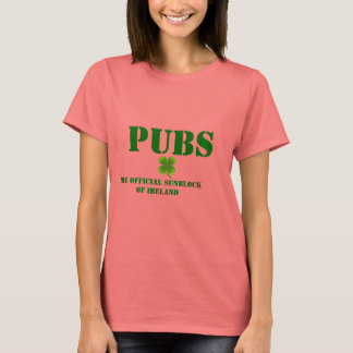 Camiseta PUBS o bloqueio oficial do T feminino na Irlanda