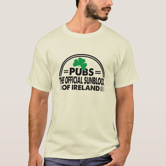 Camiseta Pubs O Protetor Solar Oficial da Irlanda (Frente)