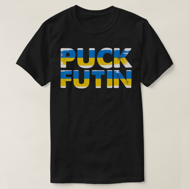 Camiseta Puck Futin Hope I Stand with Ucrânia (Frente do Design)