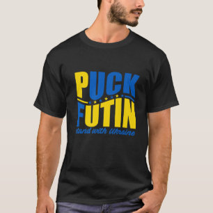 Camiseta Puck Futin I Stand Com O Apoio Da Ucrânia